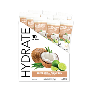 Hydrate: Coconut Lime Hydration Drink Mix (10 Single Serving Stick Packs)